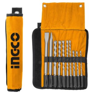 SET DE BROCAS Y CINCELES Cemento SDS PLUS 10 PIEZAS INGCO AKD2101