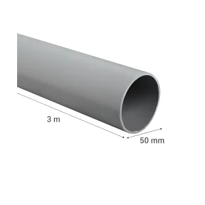 TUBO PVC SANITARIA GRIS 50MM X 3MTS