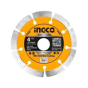 DISCO DIAMANTADO SEGMENTADO 1 PIEZA 115MM / 4,5" INGCO DMD011152M